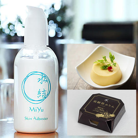 【限定25名】　水結（Miyu）スキンアジャスター（化粧液）100㎖ 1本＋低糖質ぷりん2個