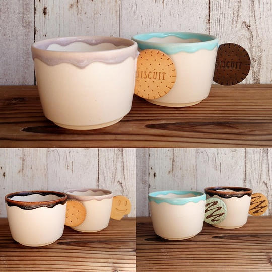 セミオーダーメイドで作るペアカップ《ビスケットマグカップ》　