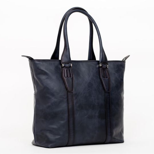 【早割25%OFF】本革トートバッグ (ネイビー)
