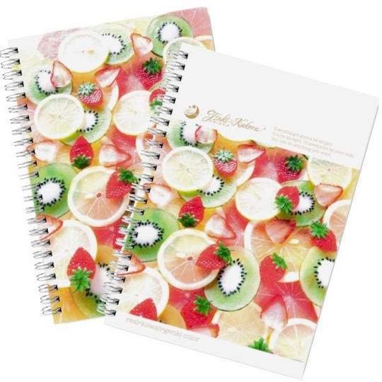 【Creema SPRINGS限定】押しフルーツ ピック型キーホルダーと選べるリングノート（A5）