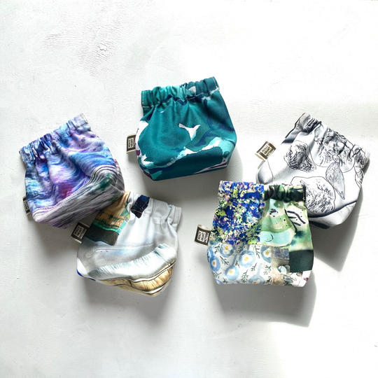 【Creema SPRINGS 限定テキスタイルデザイン】バネポーチ