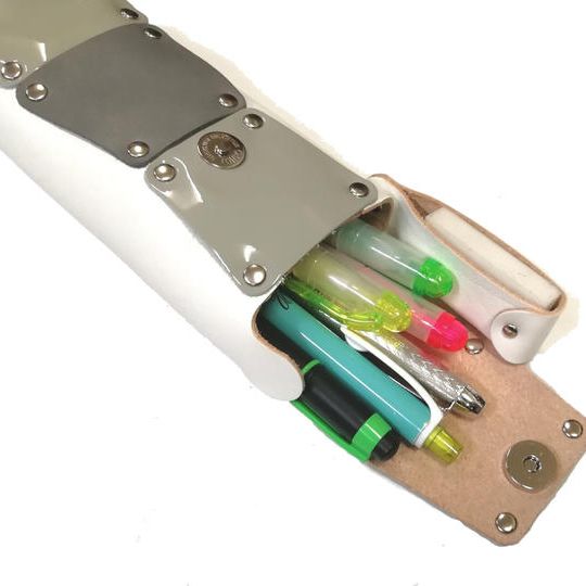 オーダーメイド・ 本革ペンケース　WHITEベース