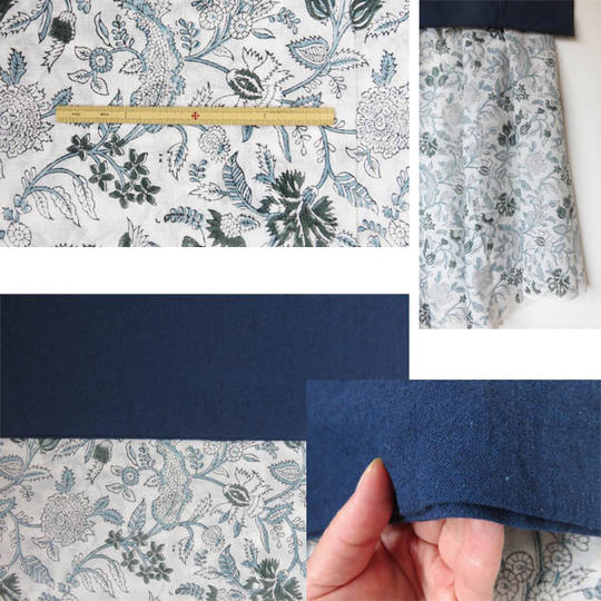 ★フルセット★ジパン(モノトーン線画の花模様)+ジパンカタログ+ポストカード+つけ衿+半襟