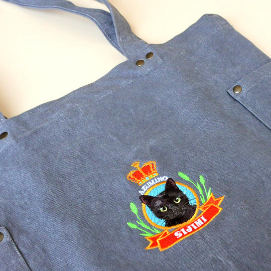 エンブレム刺繍トートバッグ