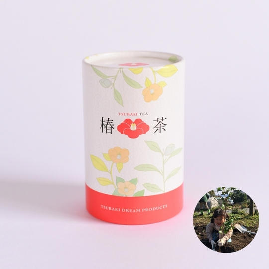 椿茶ティーバッグ茶筒とレッドカーペットプロジェクトへの支援