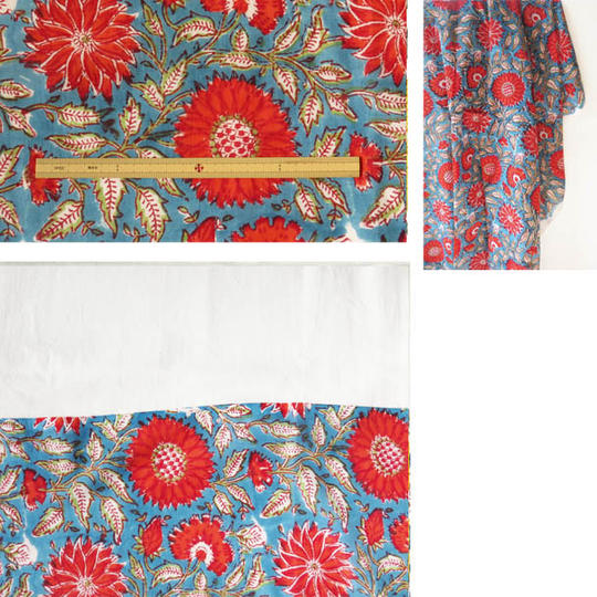 ジパン(ターコイズの地に赤い大きな花が印象的なジパン)とジパンカタログ