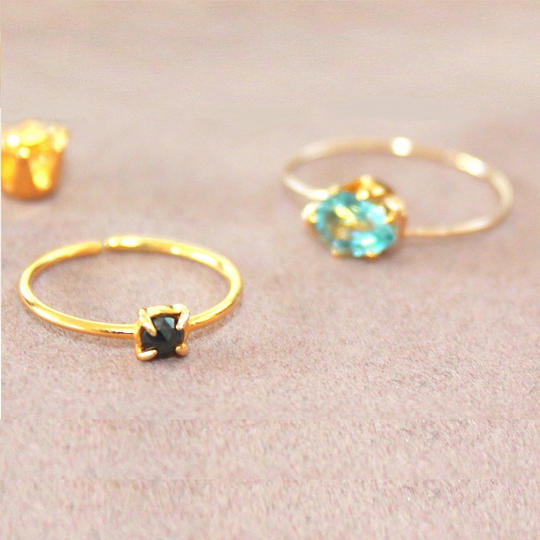 ＜プレシャスストーンの k10 ring　2つセット＞ルビーバージョン