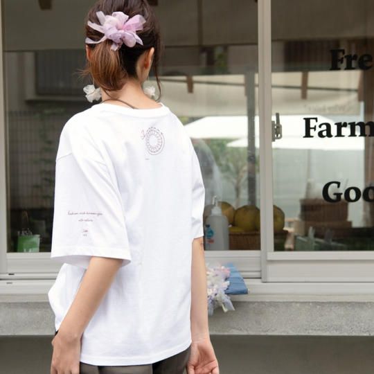 【セット】咲き編みの輪Ｔシャツと咲き編みシュシュ（ミニサイズ）｜選べるカラー