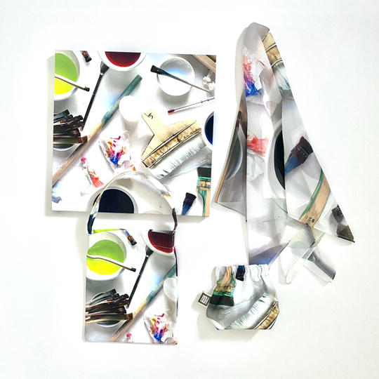 【Creema SPRINGS 限定テキスタイルデザイン】パネル・スカーフ・ミニバッグ・バネポーチのお得なフルセット