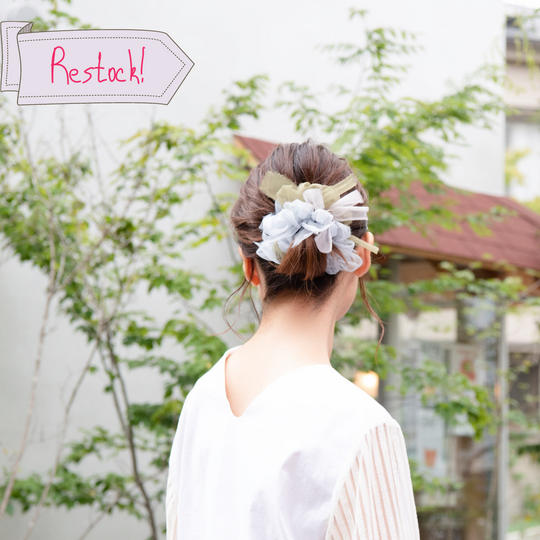 【追加】咲き編みシュシュ｜CreemaSprings限定「シモキタ」（レギュラーサイズ）