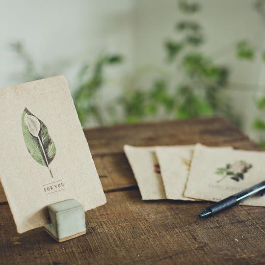 手漉き紙（バナナペーパー）ポストカード + スタジオ撮影料金5%OFFクーポン + 心を込めたお礼メール