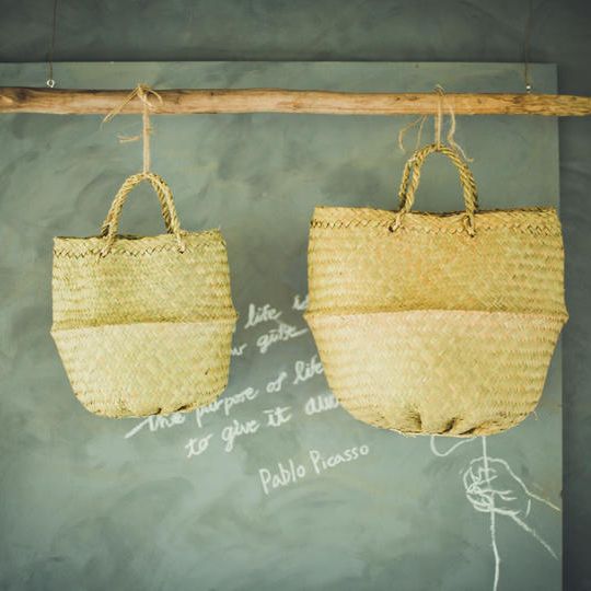 【クラファン限定商品】水草の筒型籠バック2個セット + スタジオ撮影料金10%OFFクーポン +  心を込めたお礼メール