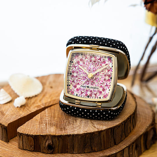 【限定10点】アートクロック「フラワーファンタジー・ブラッドピンク」｜Creema SPRINGS限定