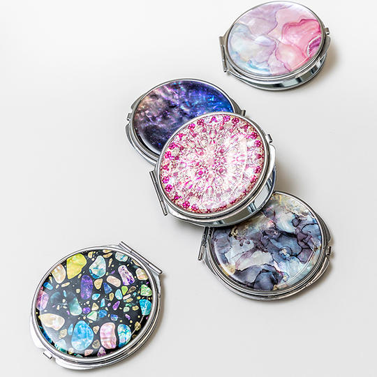 螺鈿アートコンパクトミラー｜Creema SPRINGS限定　全６アート＆選べるフレームカラー