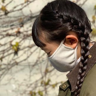 シルク100%フェイスフィットマスクキッズサイズ