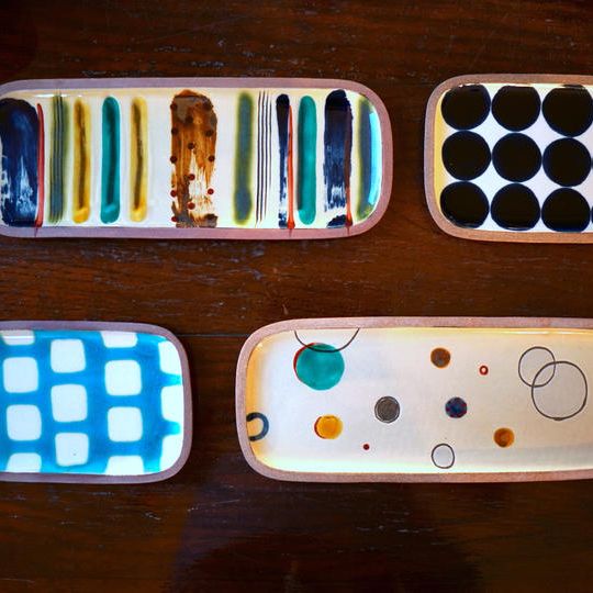 角皿　小2枚＋長2枚セット