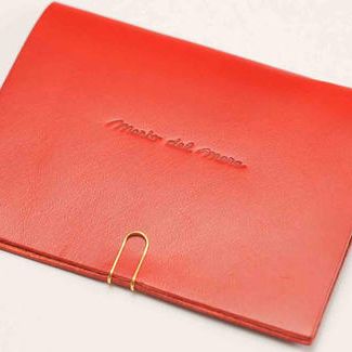 A4メモウォレット(スリム）イタリアンレッド