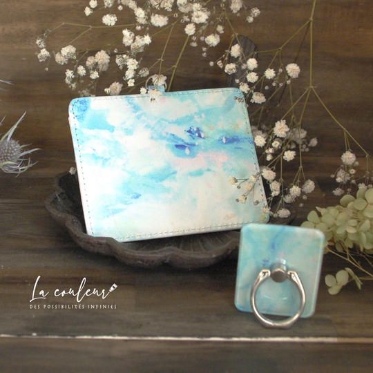 パスケース&スマホリング（柄：water）