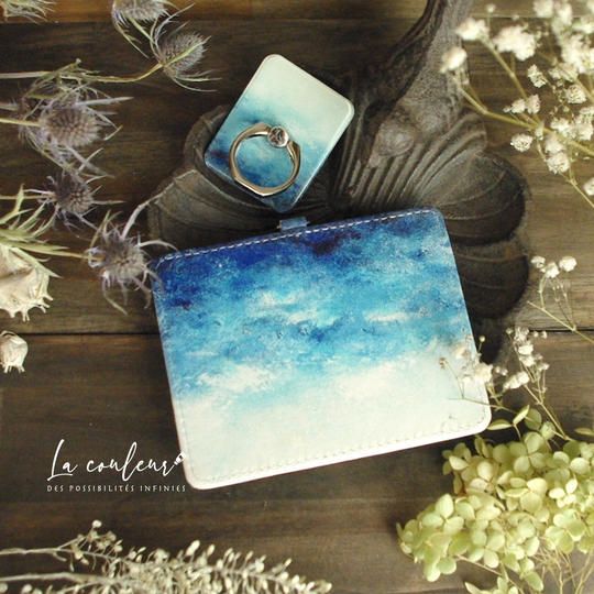 パスケース&スマホリング（柄：sea）