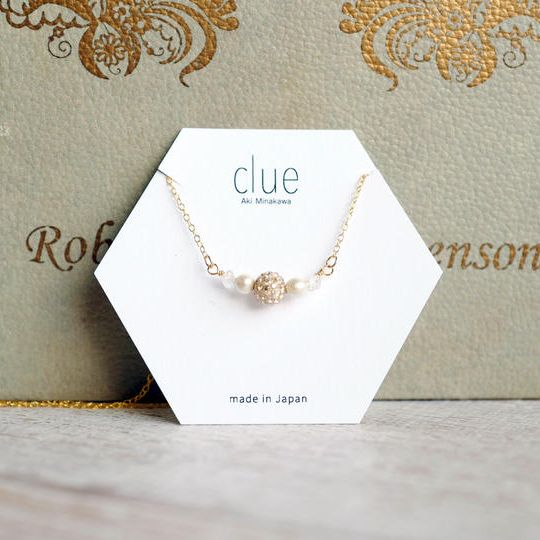 最終追加　ハーキマーダイヤモンドとスワロフスキーのネックレス