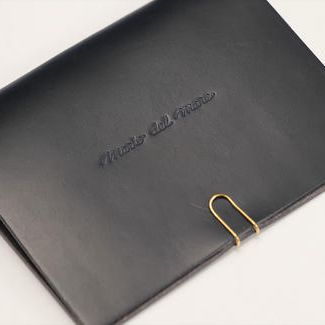 A4メモウォレット(スリム）ネイビーブルー