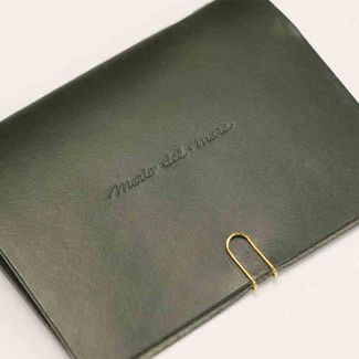 A4メモウォレット(スリム）ブリティッシュグリーン