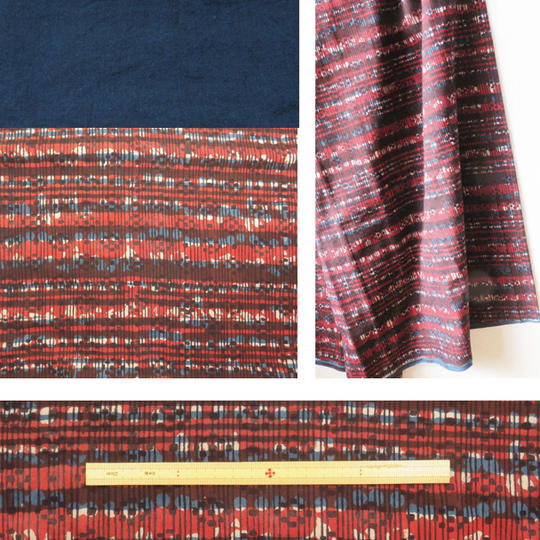 ★フルセット★ジパン(柄116　ディープで複雑なボーダー)+ジパンカタログ+ポストカード+つけ衿+半襟