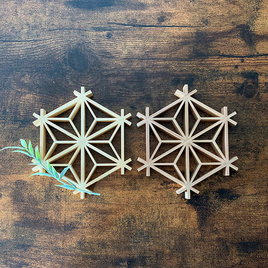 コースターやオーナメントに。【Asanoha Mark2枚 & 店舗で使える20%offクーポン】