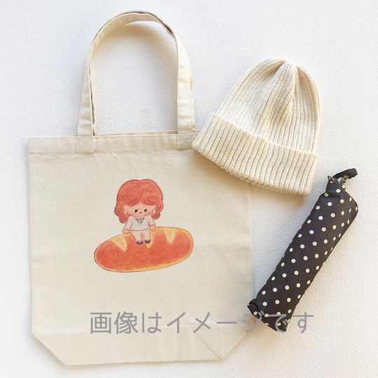 ゆるたべもの似顔絵制作・トートバッグ・SNSアイコンデータ