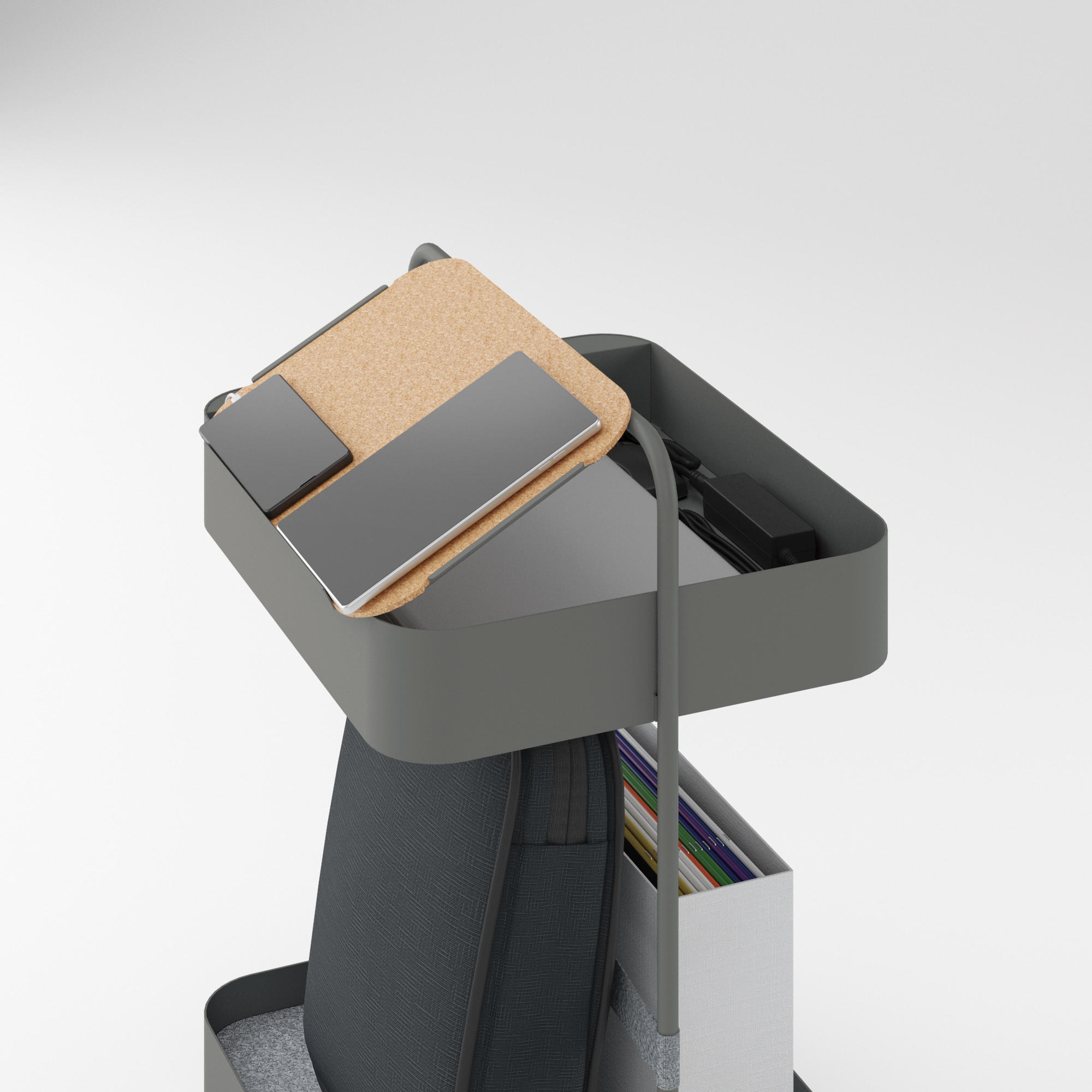 オカムラ VIVANT カート グレージュ