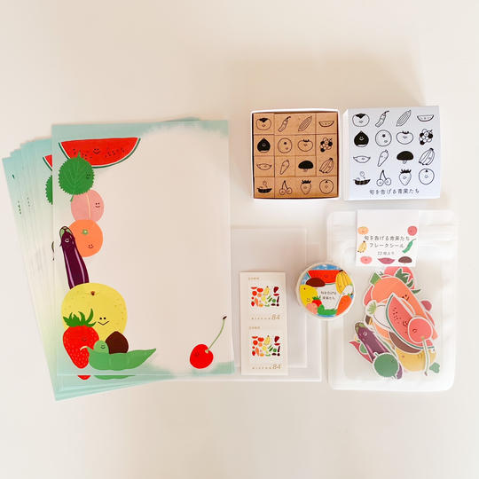 旬を告げる青果たち　紙ものセット