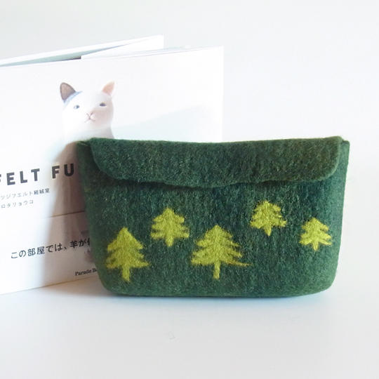 作品集+もみの木ポーチ（フォレストグリーン）	