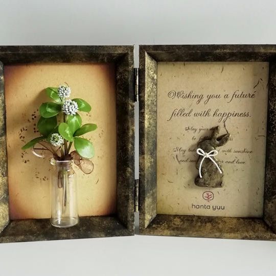 シロツメクサのアートフレーム