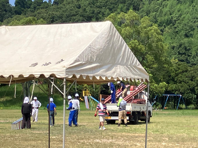 夏祭り後片付け終了