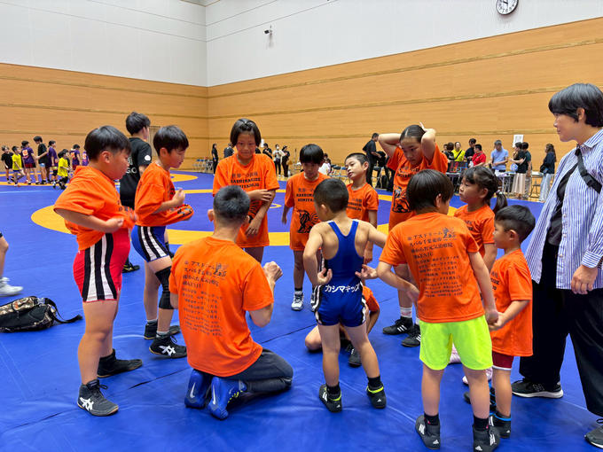 オリジナルTシャツを着て、大会に参加しました