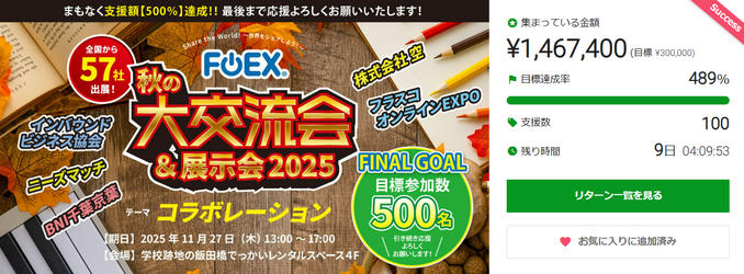 ✨支援数１００達成✨いよいよ来週開催！