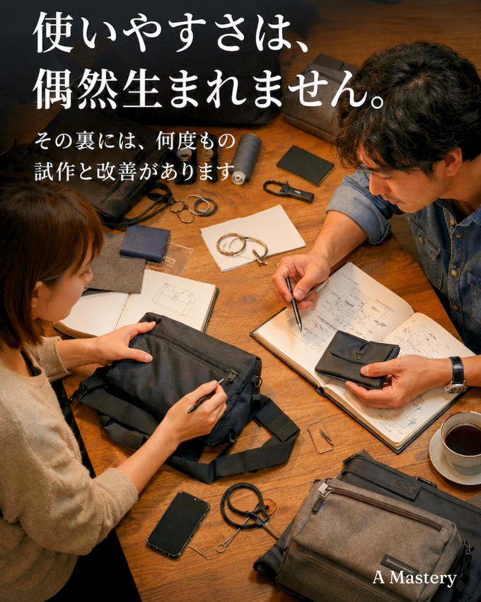 使いやすさは、偶然生まれません。試作と改善を積み重ねました【A Mastery】